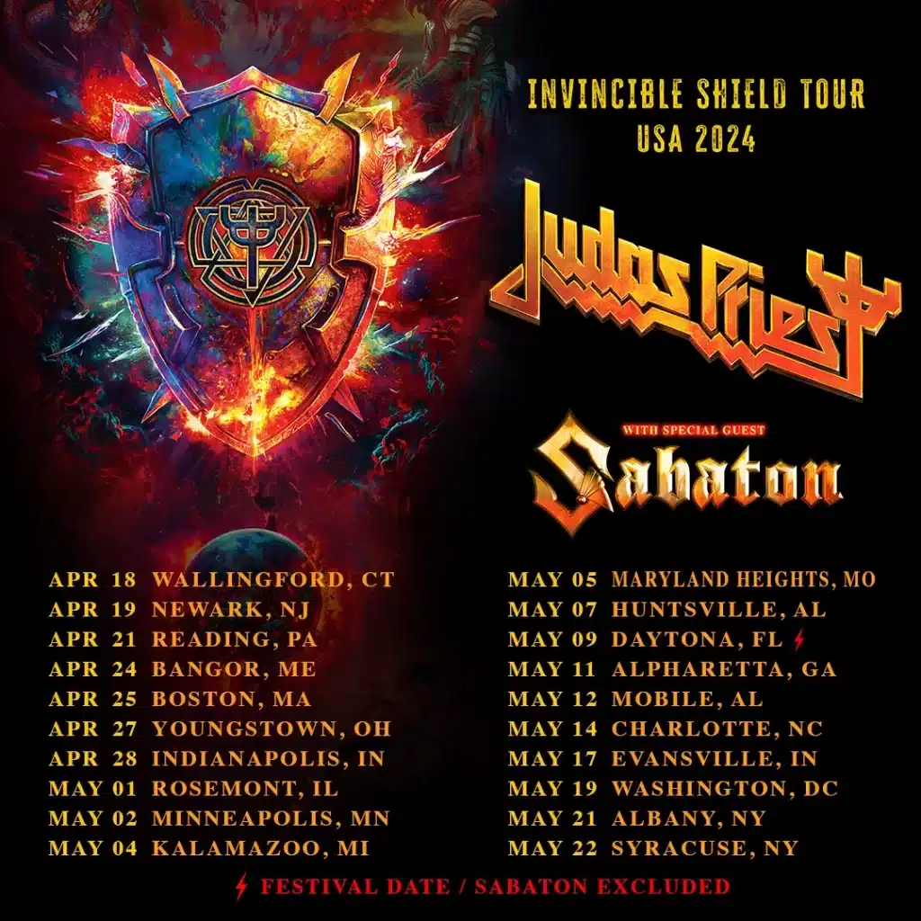 JUDAS PRIEST Announces Spring 2024 North American Tour With SABATON In