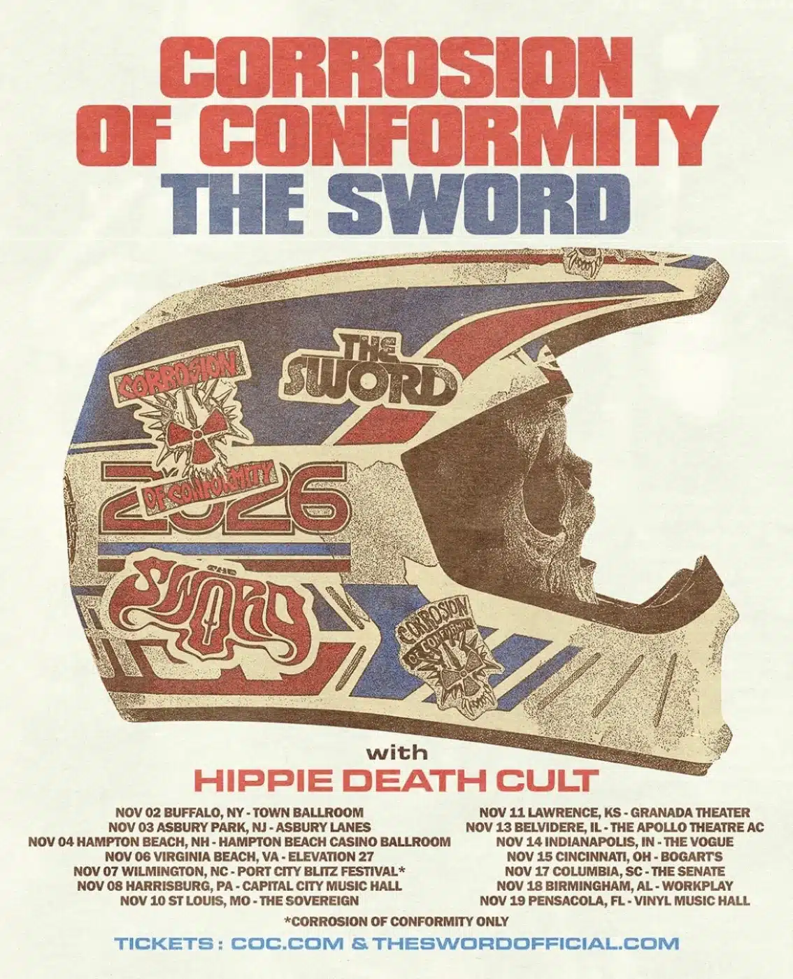 Corrosion of Conformity and The Sword US tour admat
