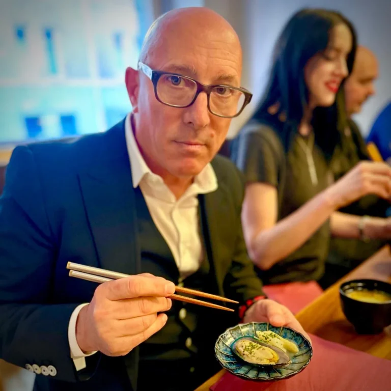 Maynard James Keenan with his travel chopsticks