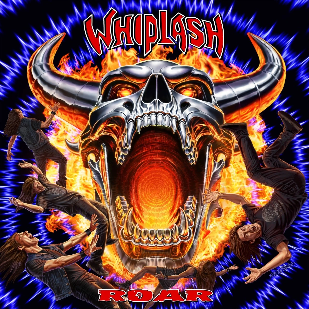 Whiplash ROAR album cover by Ed Repka