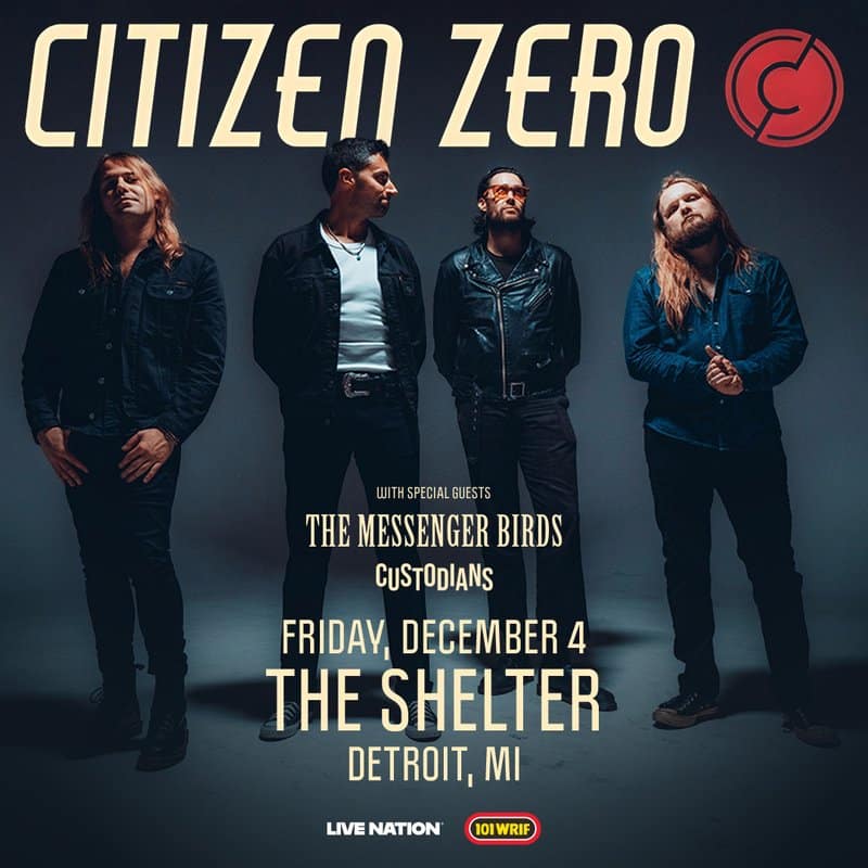 Citizen Zero The Shelter Detroit December 4 poster