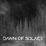 Dawn of Solace Skeletons album cover with a dark forest