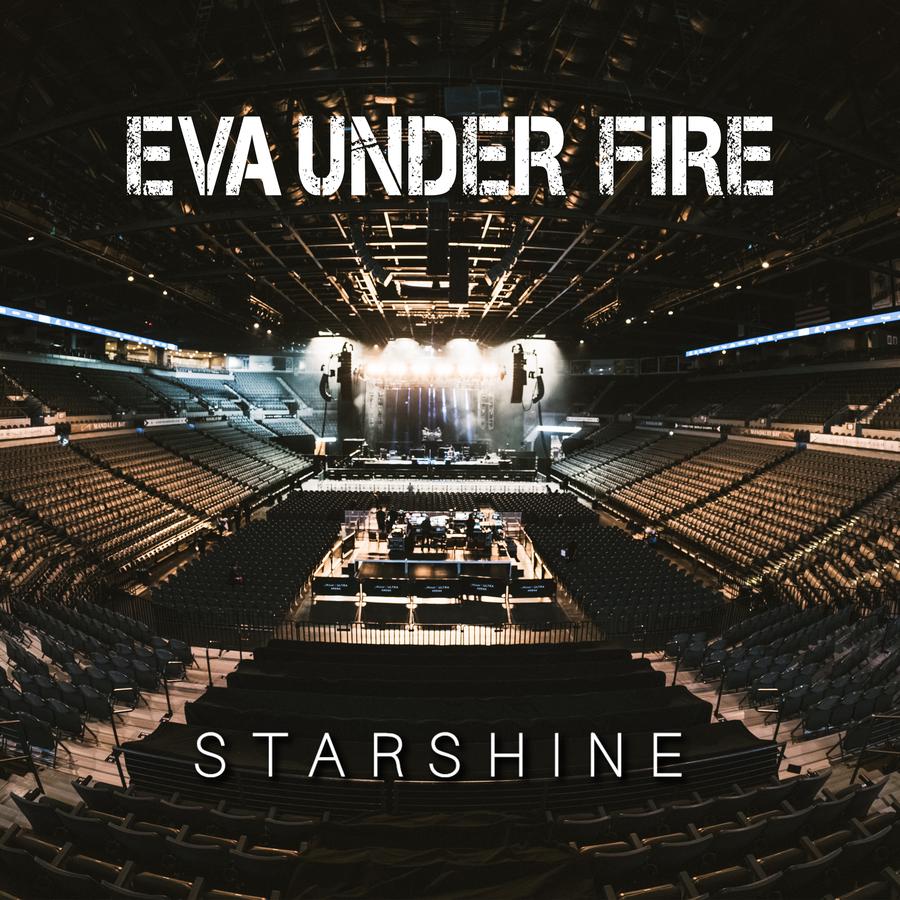 Eva Under Fire Starshine single artwork with an empty arena