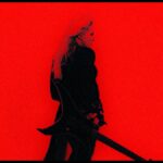 Lita Ford silhouette in the Dracula video