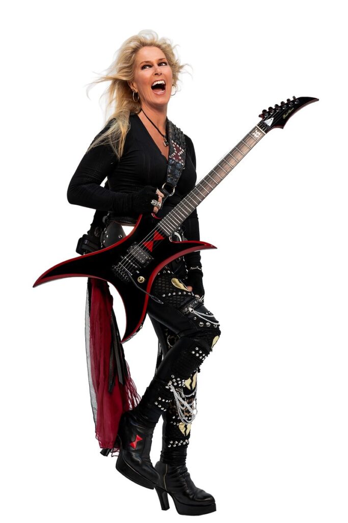 Lita Ford with her guitar