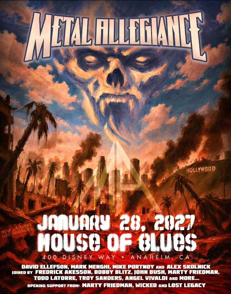 Metal Allegiance House of Blues Anaheim January 28 2027 poster