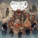 Son of Boar illustrated artwork with a giant boar and the band