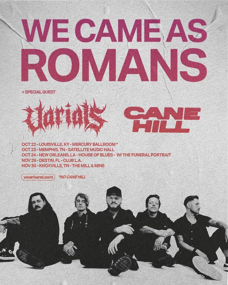 We Came As Romans fall 2026 tour poster